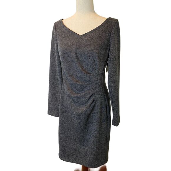 Lauren by Ralph Lauren Charcoal Midi Dress NWT Sz.8 - Picture 1 of 6